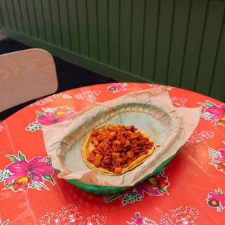 Papa con Chorizo Taco