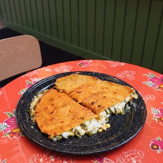 Rajas con Elote Quesadilla